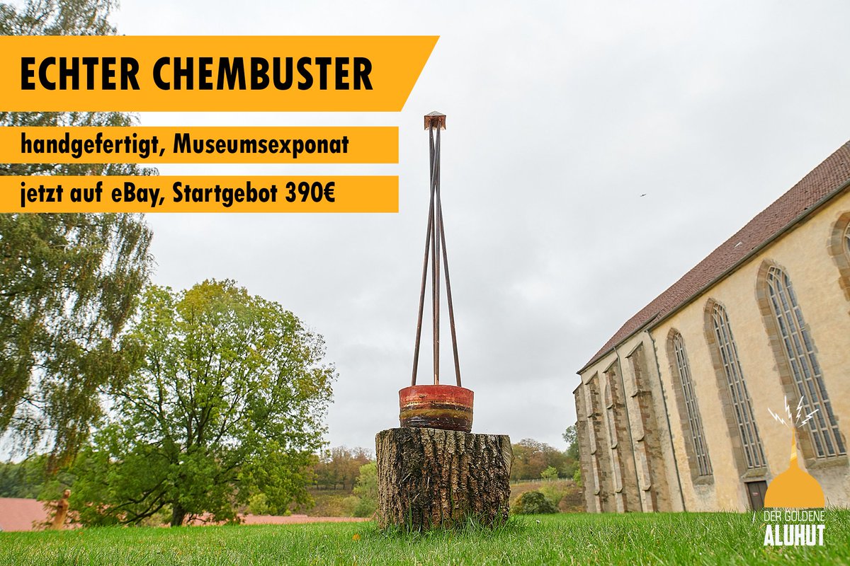 GoldenerAluhut's tweet photo. Ihr wolltet schon immer einen echten #Chembuster besitzen? So einen der auch wirklich gar nicht wirkt aber todschick den Garten verschönert? Und damit auch noch einen guten Zweck unterstützen?
Dann habt ihr hier die einmalige Gelegenheit mitzubieten!!11
https://t.co/zs1dOlQg0P https://t.co/dmGk8qx4lU