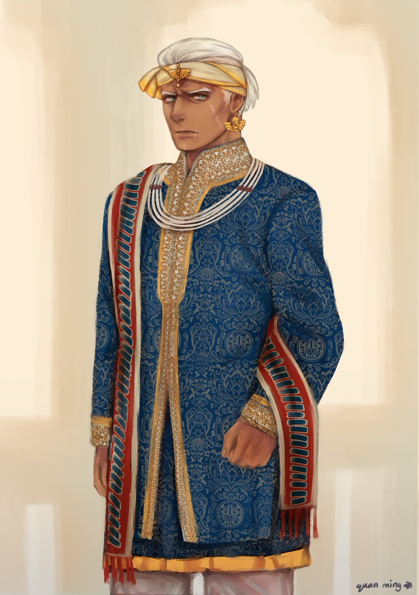 Dedue in South Asian inspired clothing! 🔆I made this as a request for u/quarantinedExtrovert on reddit.
#FE3H #FireEmblemThreeHouses #dedue