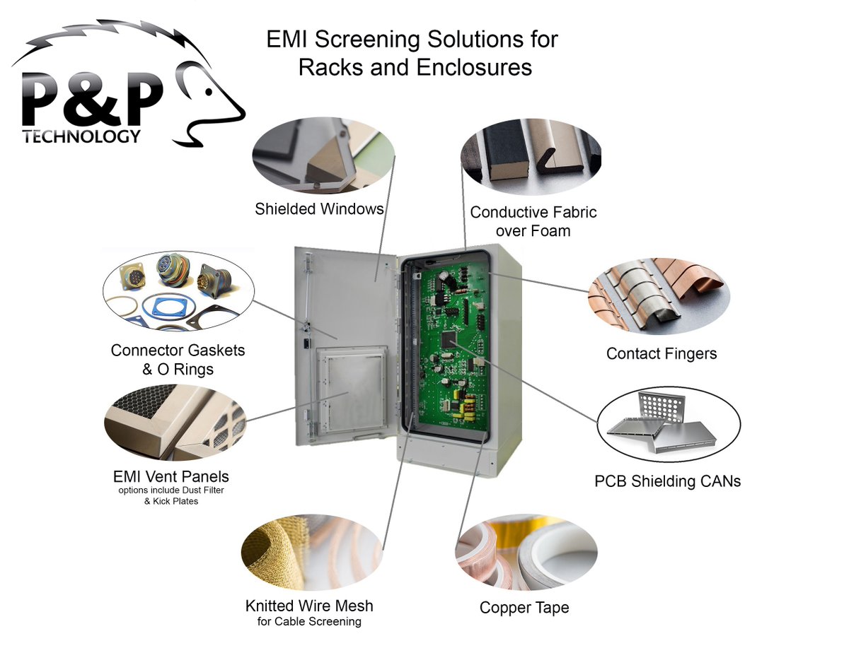 P &amp; P Technology offer an extensive range of EMI screening products, that can be used on Cabinet, Racking and Enclosures.

If you would like any assistance  Please feel free to contact our Sales Manager, Lewis.

Lewis Richmond - +44 (0) 7770833737 – lewis@p-p-t.co.uk