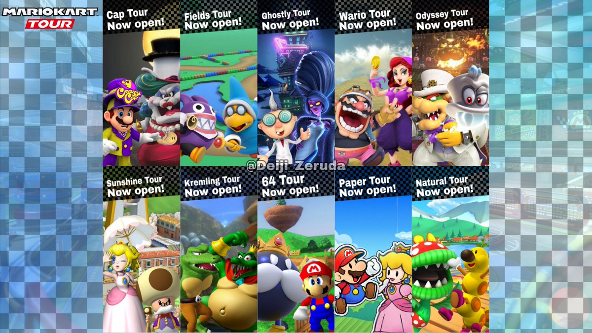 Deiji Zeruda Different Tour Concepts For Mario Kart With The Jungle Tour And Exploration Tour We Are Sometimes Surprised Funky And Dixie Captain Toad What Would You Like To