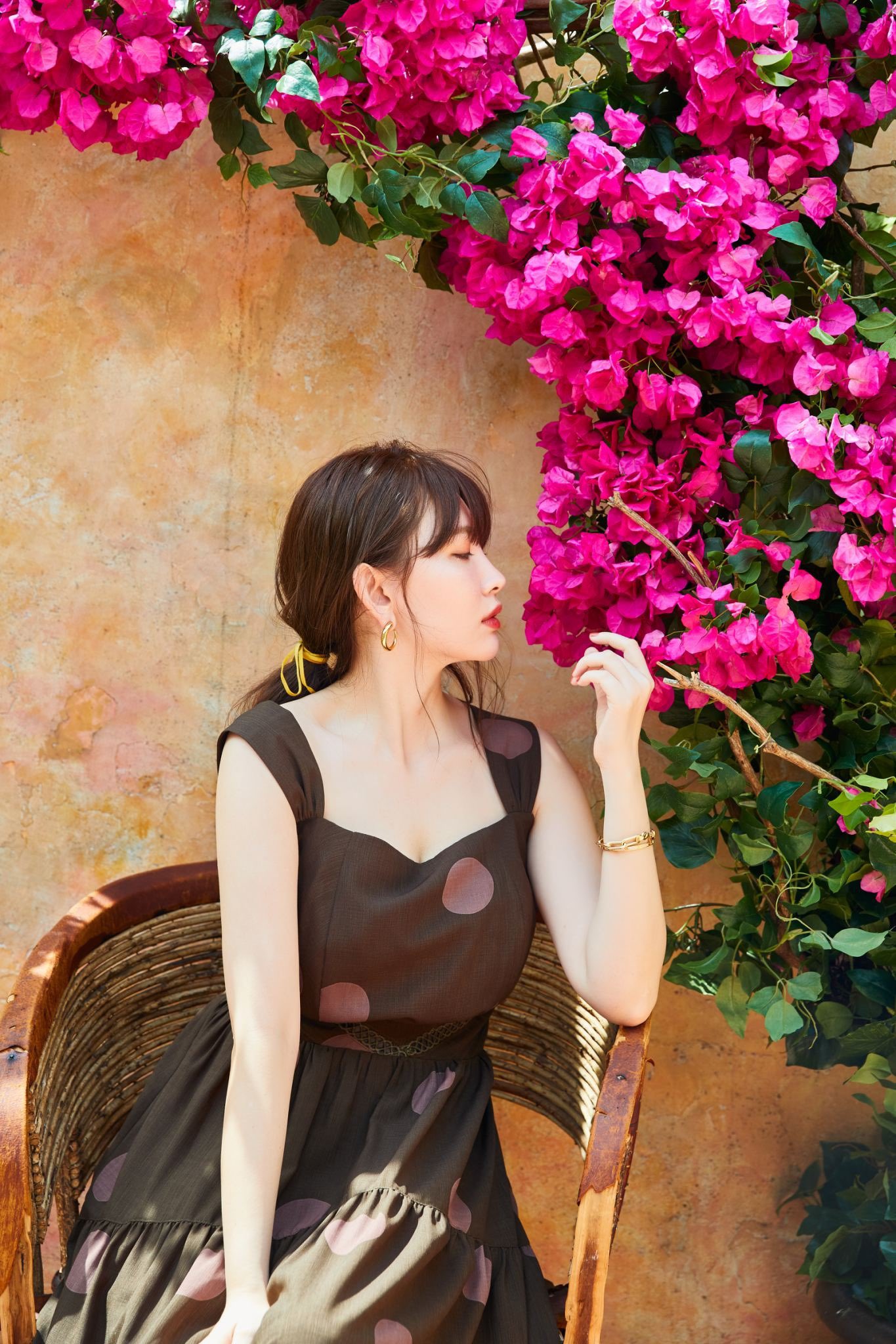 ワンピース Her lip to Polka-Dot Open Shoulder Dress Her lip to Polka-Dot Open Shoulder Dress（her lip to Polka