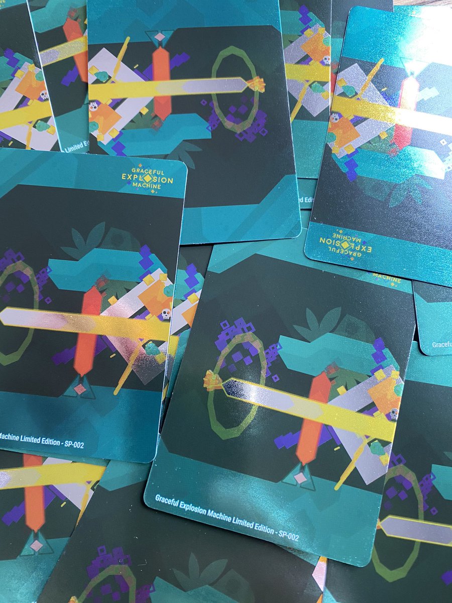 NintyMedia's tweet photo. Oooh shiny! Want a FREE #GracefulExplosionMachine trading card from @SuperRareGames? They come with every copy of @SwitchPlayerMag 42, which is out now. A print #Nintendo Switch magazine? We know! Grab your copy today!

https://t.co/x8PgTw2sVM https://t.co/U3Do1GA0rF