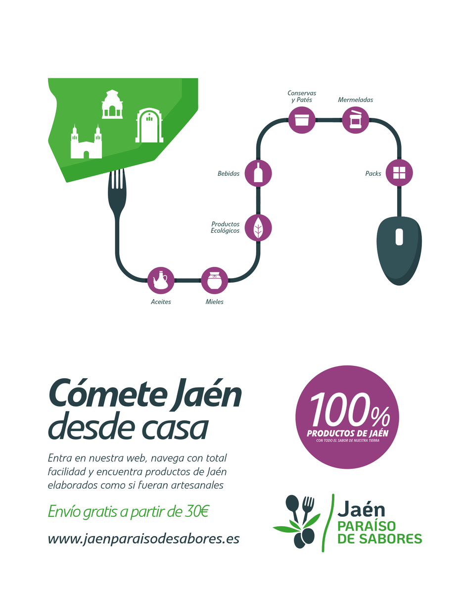 #CómeteJaén desde casa. 100x100 #SaboresDeJaén #SaboresQueViajan