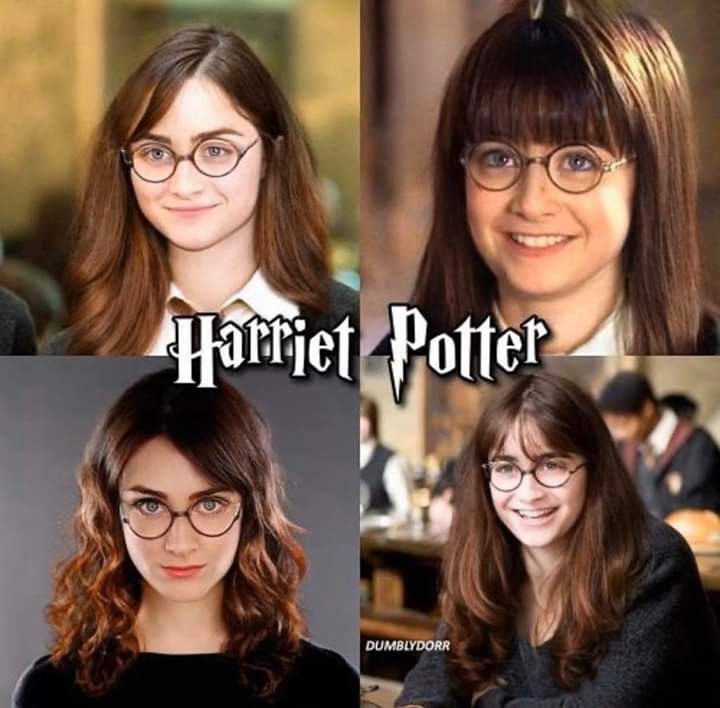 MagdaleneBrad18's tweet photo. Harriet potter 😉

@HarryPotterFilm @HarryPotterDish @HarryPotterNY @HarryPotterHQ @HarryPotterLand 
#HarryPotterRPG #MEMES #memesdaily #pottermeme https://t.co/hEqMBk0fPY