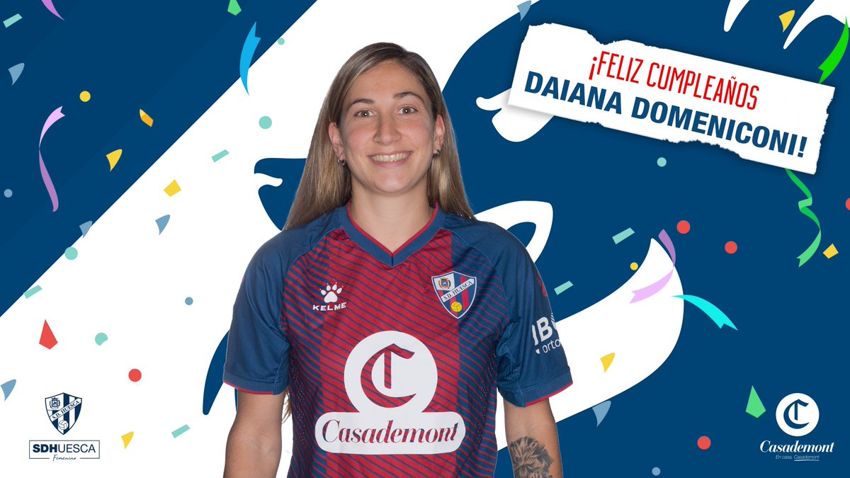 SDHuescaFem's tweet photo. 🎂 Hoy celebramos el cumpleaños de...

🥳 Daiana, @daianadomenico1 ‼️

Nuestra argentina celebra su primer cumpleaños como azulgrana 🔵🔴

Feliz cumpleaños Dai! https://t.co/pRDbLpMVgJ