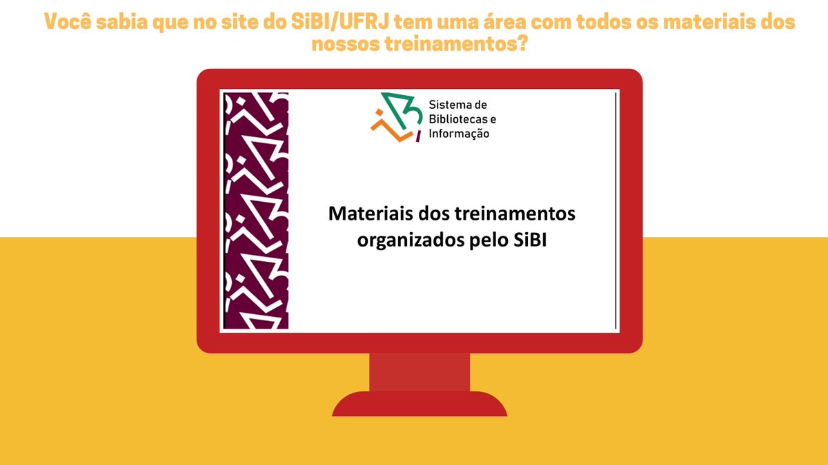 SIBI_UFRJ's tweet photo. Acesse o menu Produtos e serviços ->Treinamentos e eventos ->Materiais dos treinamentos. #sibiufrj

#Compendex, #SciFinder, #WebofScience , #Kopernio , #EMBASE, #ScienceDirect, #Mendeley , #Scopus, #emerald e #JSTOR 

https://t.co/cioOLYkKIy https://t.co/0a0x2WksEb