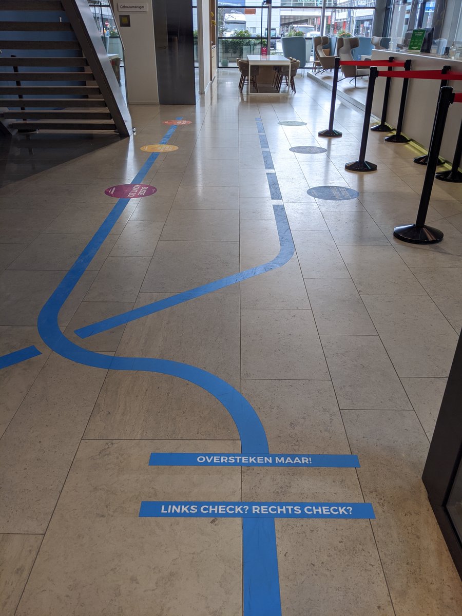 k_meesters's tweet photo. I love how creative people are. Not just enforce & remind #SocialDistance but make it fun & engaging.#Rotterdam @Vr_RR. Signs say(🇳🇱):
-"Busy? Take a lap!"
-"Don't look too long, mind your self-confidence!"
-"Looks good; that 1.5m distance!"
#tisffnietanders #postiveReinforcement https://t.co/xAa1C6MESC