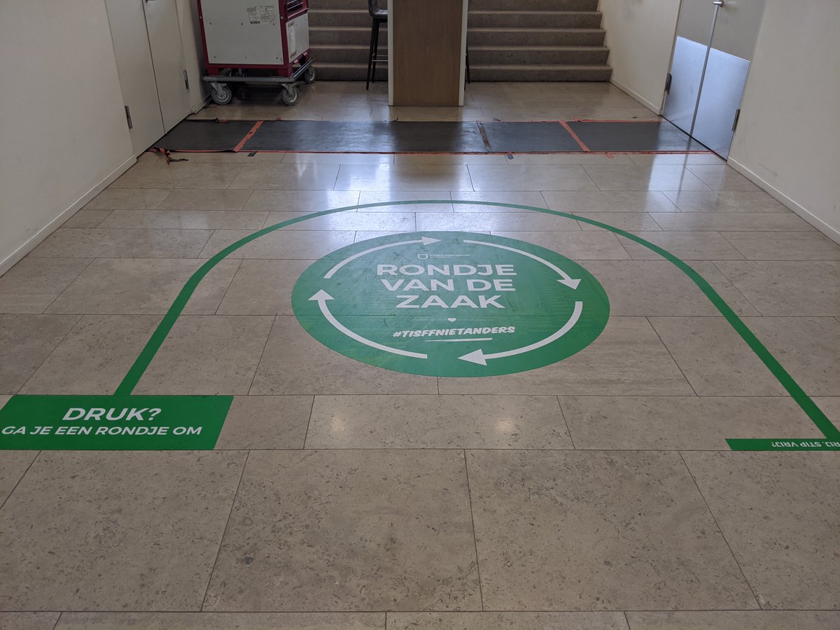 k_meesters's tweet photo. I love how creative people are. Not just enforce & remind #SocialDistance but make it fun & engaging.#Rotterdam @Vr_RR. Signs say(🇳🇱):
-"Busy? Take a lap!"
-"Don't look too long, mind your self-confidence!"
-"Looks good; that 1.5m distance!"
#tisffnietanders #postiveReinforcement https://t.co/xAa1C6MESC