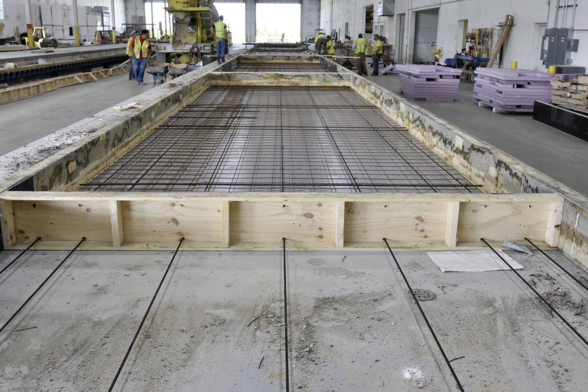 apc_precast's tweet photo. The prestressing process allows for panels to have minimal rebar components while maintaining the same structural benefits. 

More information about the prestressing process can be found at https://t.co/bmNTEzka7c

#howprecastbuilds #precastwalls #concretewalls #apcpanels https://t.co/pUHBMDto6l