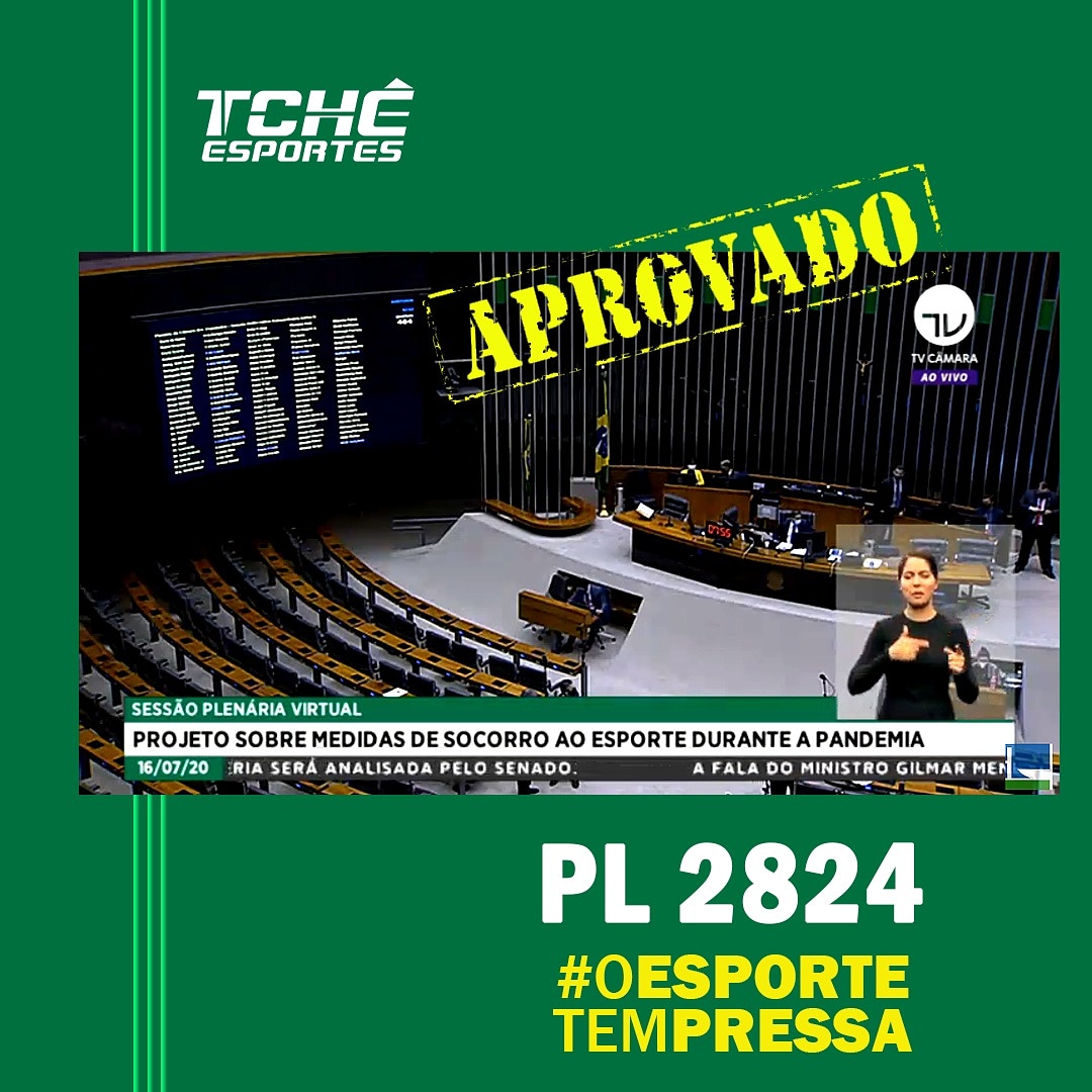 tche_esportes's tweet photo. O #pl2824 foi aprovado na Câmara dos Deputados! Agora segue para votação no Senado e, se aprovado também, vai para a sanção presencial. 
#oesportetempressa https://t.co/no9Pxl8zin