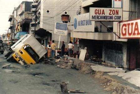MarcWatkinsEsq's tweet photo. On this date 30 yrs ago I was at my 1st @usairforce duty station #ClarkAB, PI. I was at work in the hospital sitting down for dinner when the world began to shake.

Being from Oklahoma I'd never experienced an earthquake b4 &amp; it was a doozy: 7.7 on richter. @ItsMikeHill https://t.co/5mLxWVYWMT