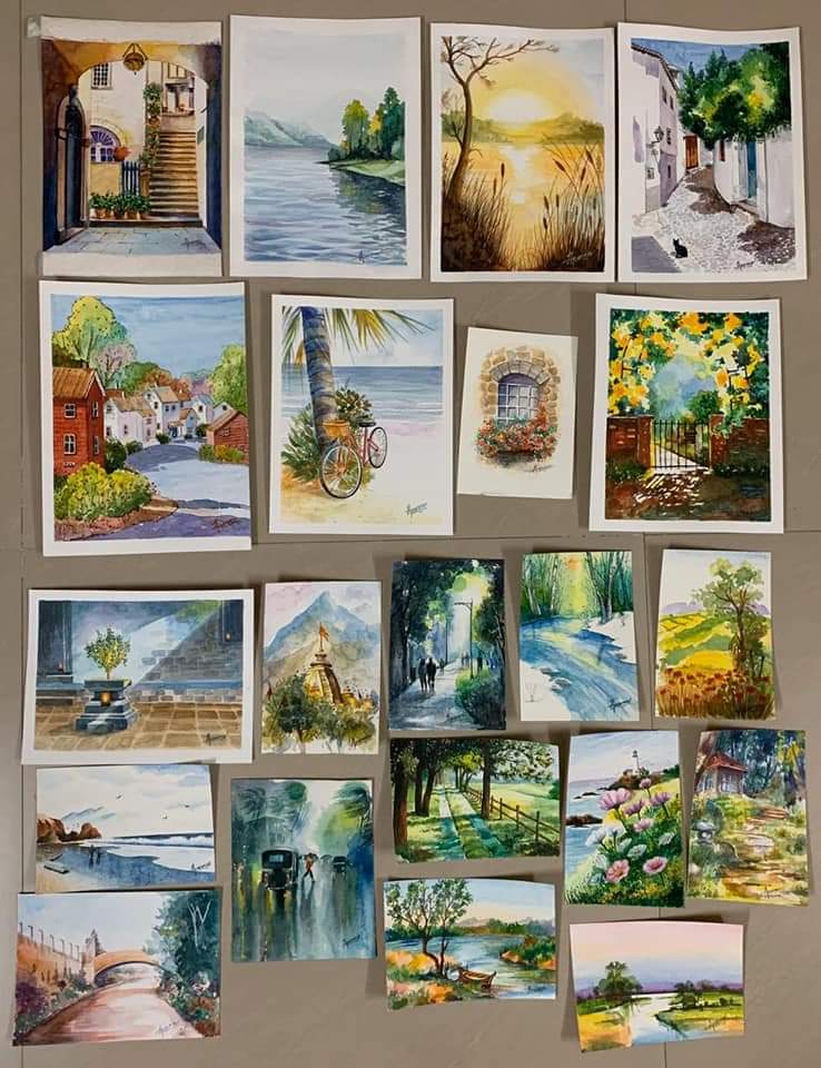 SunilBarveFc's tweet photo. Post @artbytridha

Kudos to our co-artist Aparna Barve !🎉
During the first 21 day lockdown Aparna Barve posed a challenge to self to do one watercolor painting every day. And she did it !! 🏆💪

Proud of you Aparna Barve!

#COVID19 #covidwarriors #मराठी https://t.co/VDKai1ATTW