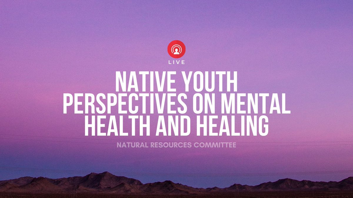 Center4Native's tweet photo. Today we are proud to join #NativeYouth in a conversation about mental health and healing in Indian Country. 

We’re raising awareness about historical trauma and talking about solutions with @NRDems members. 

Watch live ➡️ https://t.co/4hVcrX2QFq https://t.co/rfndYwAYol