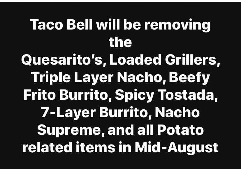 HannahHartzog's tweet photo. @tacobell is this true????? https://t.co/2mZb5PWnxO