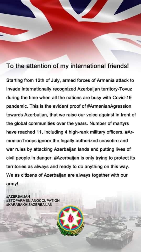teller_rg's tweet photo. https://t.co/bcCR7THTXn
The UK stands with Azerbaijan 🇦🇿🇬🇧
#ThanksUK #ThanksQueen
#KarabakhisAzerbaijan
#KarabakhisNOTArmenia
#justiceforAzerbaijan
#justiceforhumanity
#stopArmenianAggression
#StopArmenianOccupation https://t.co/VN9pfuSIR2