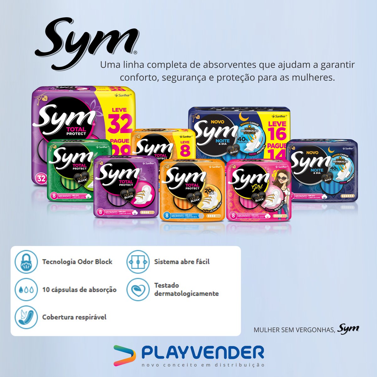 playvender_dist's tweet photo. As mulheres modernas buscam produtos de excelente qualidade e melhor custo benefício.

Então você precisa ter em sua loja a linha completa de absorventes Sym, que garantem conforto, segurança e proteção para as mulheres modernas.

Consulte nossa equipe de vendas. https://t.co/quVsURm7JS
