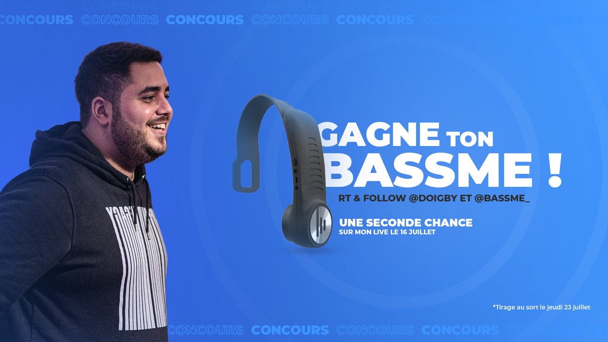 Doigby's tweet photo. J'ai des choses à vous offrir aujourd'hui ! Je vous fais gagner 1 BassMe ici et je vous en ferai gagner 1 sur mon live 🎁

Pour participer :

➡️ RT
➡️ Follow @Doigby et @bassme_
➡️ Mentionne 2 amis

🗓️ Tirage au sort le 23 juillet https://t.co/X0T7miS0pF