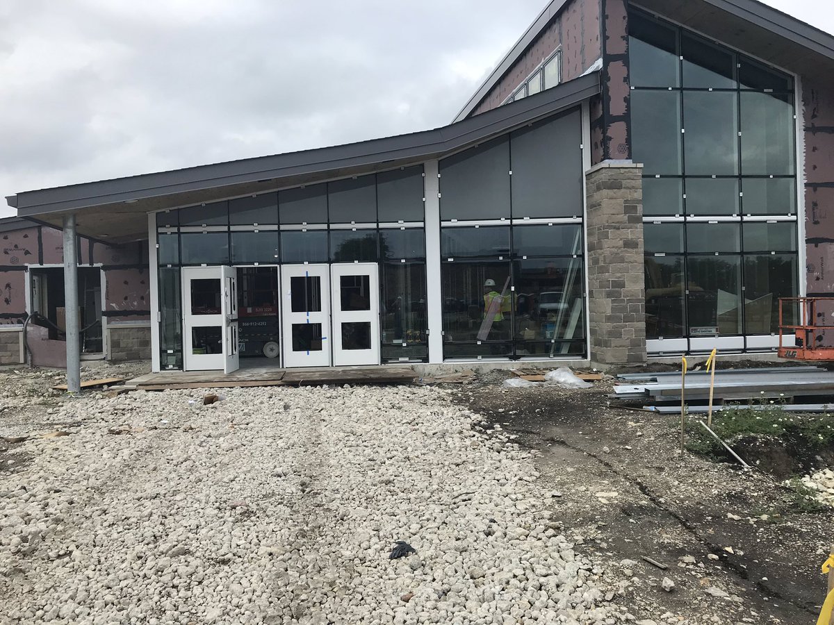 The front entrance has been installed at the Early Learning Center. Things really are moving along!