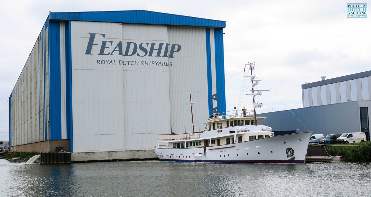 Dutchyachting's tweet photo. #Istros was delivered by #Amsterdam #Shipyard Ltd. G. de Vries Lentsch Jr. in 1954. The 42.06m/ 137’1” #classic #yacht arrived for a major #refit in #Makkum on April the 6th of last year and was relaunced at the beginning of this month. Photos by @DutchYachting. https://t.co/jtH6ZSJCeX
