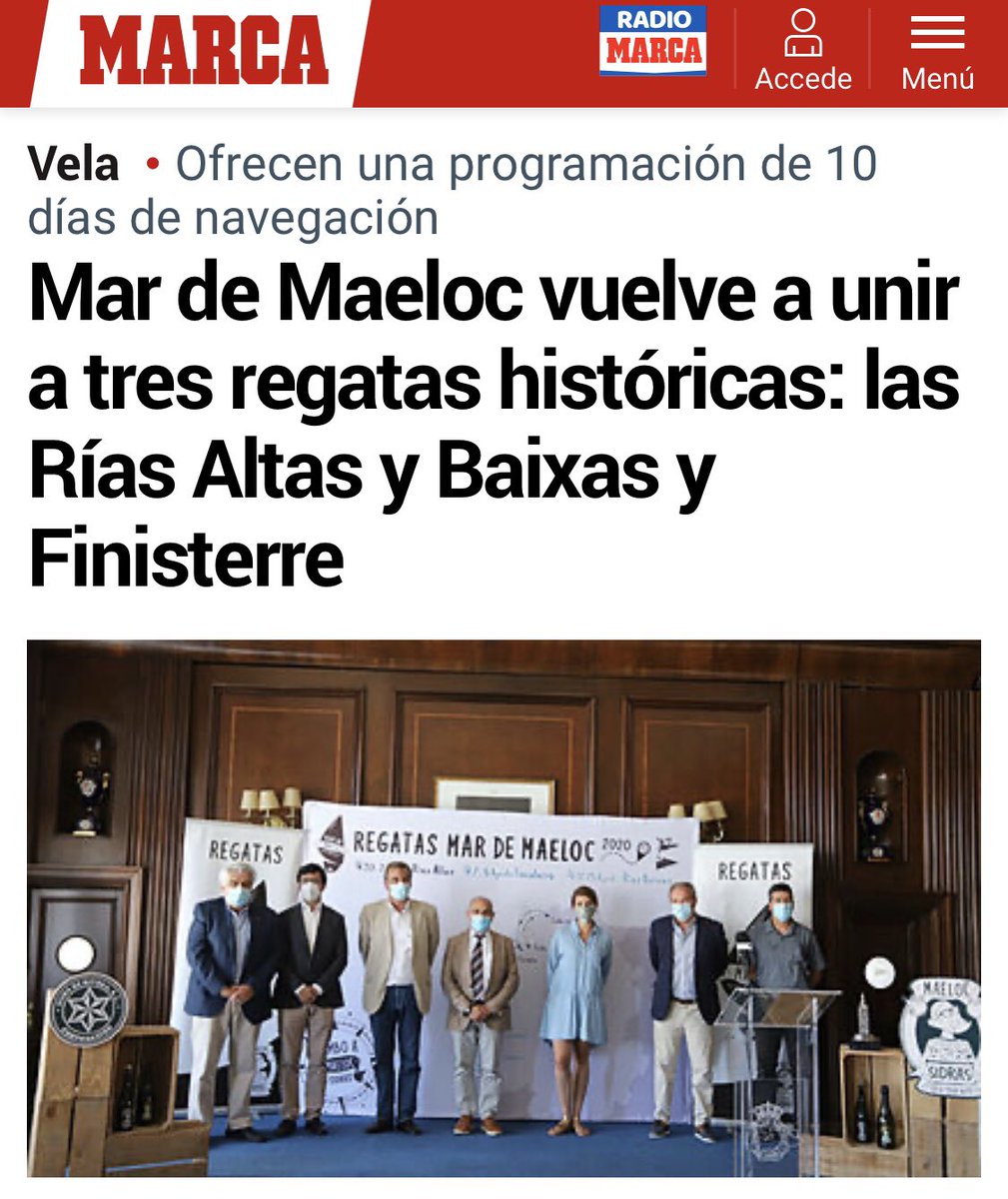 maelocway's tweet photo. ¡Hoy hemos presentado la competición del verano: @regatasmaeloc! Tres regatas históricas en Galicia que nos ofrecerán el mejor espectáculo de vela del verano: Rías Altas, Baixas y y el trofeo Finisterre. 1/2 https://t.co/asiJo00oVy