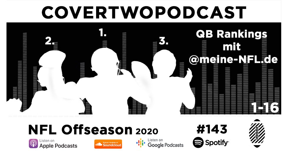 covertwo's tweet photo. 143. Sonderfolge!
Mit @meine_NFL ranken wir die Quarterbacks der Liga.
In Part II rollen wir die Plätze 1-16 auf.
Part I (17-32) findet bei bei Carsten im Podcast.
Enjoy!
Apple Podcasts
https://t.co/BxFu2vKYcF
Spotify
https://t.co/HZNFxJs4jb
#nfloffseason #rannfl #quaterbacks https://t.co/OOeQ3PllzJ