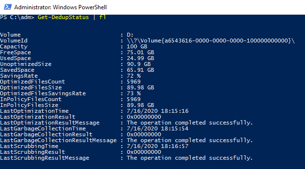 manelrodero's tweet photo. Done!
Instead of waiting I've finally executed @mikael_nystrom's script:
https://t.co/6aUbnohu9I
#Windows2016 #Deduplication https://t.co/IzR1emIijE