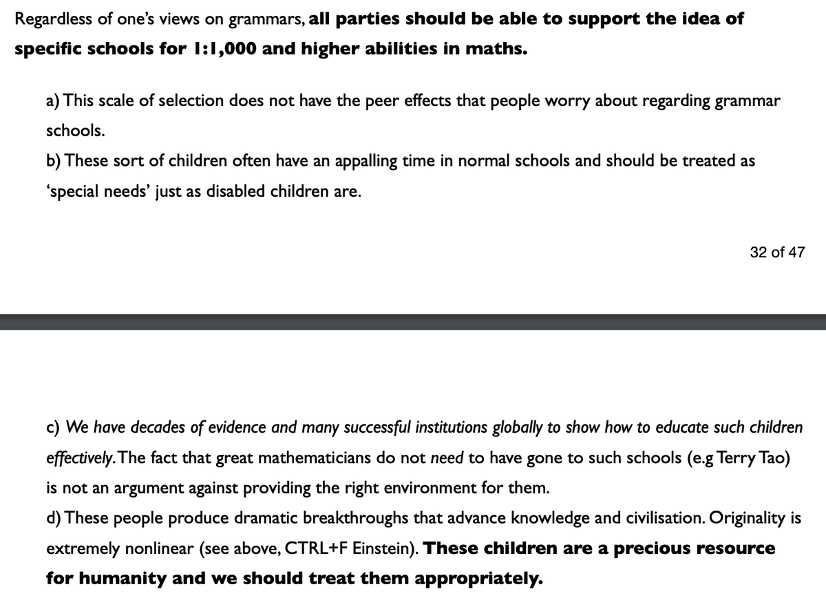 Honestly, FML and my general interest in accountability. Btw, if you’re an educator and get to the weird bit about how child maths geniuses are a gift to humanity on pp. 32–3, I’d be fascinated in hearing your views, because … well, for a range of reasons.