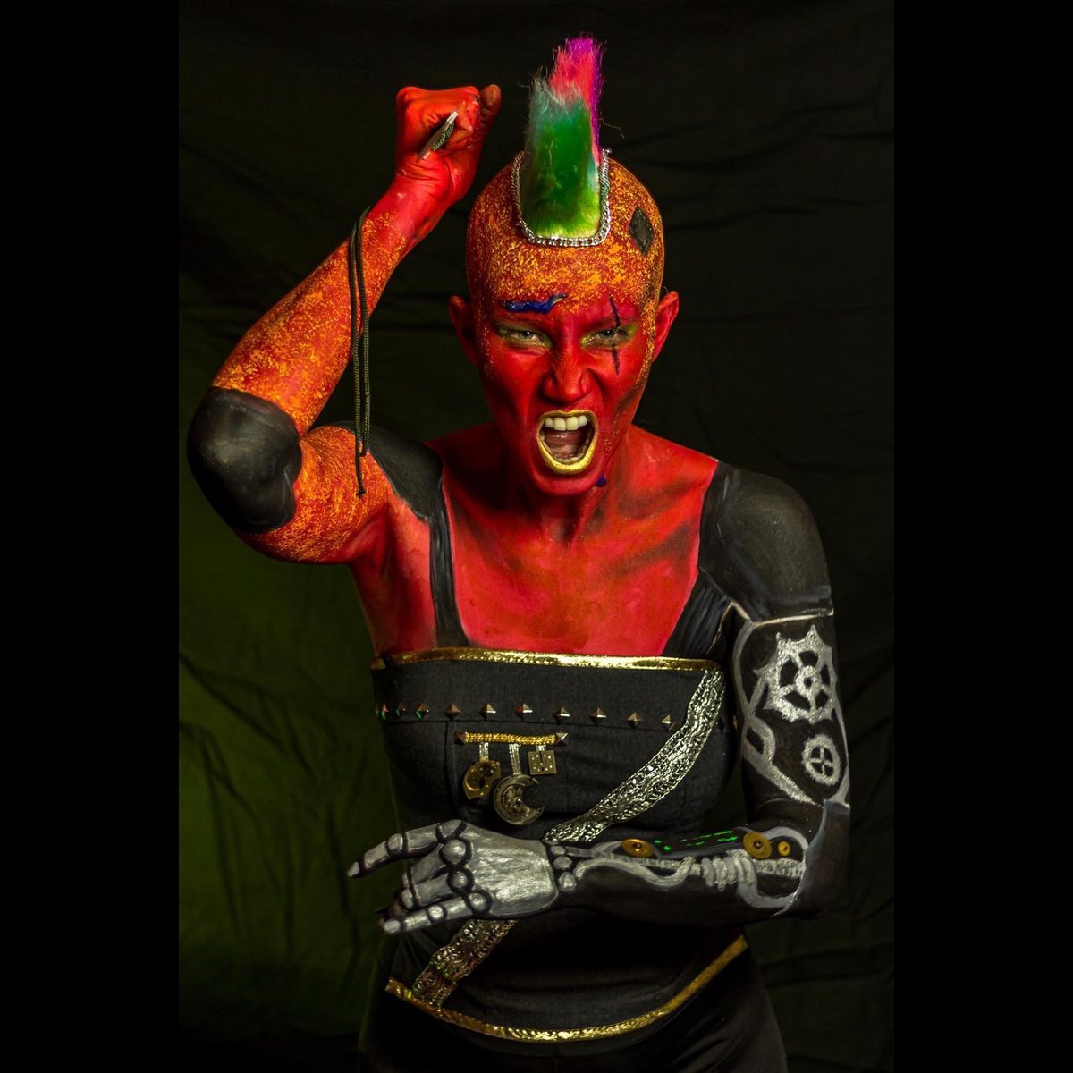 BadAss Artist Spotlight <a href="/makeupbytatjana/">NaturelMakeUpTatjana</a>. This look is incredible! 
#badassstencils #basspotlight #stencilfx