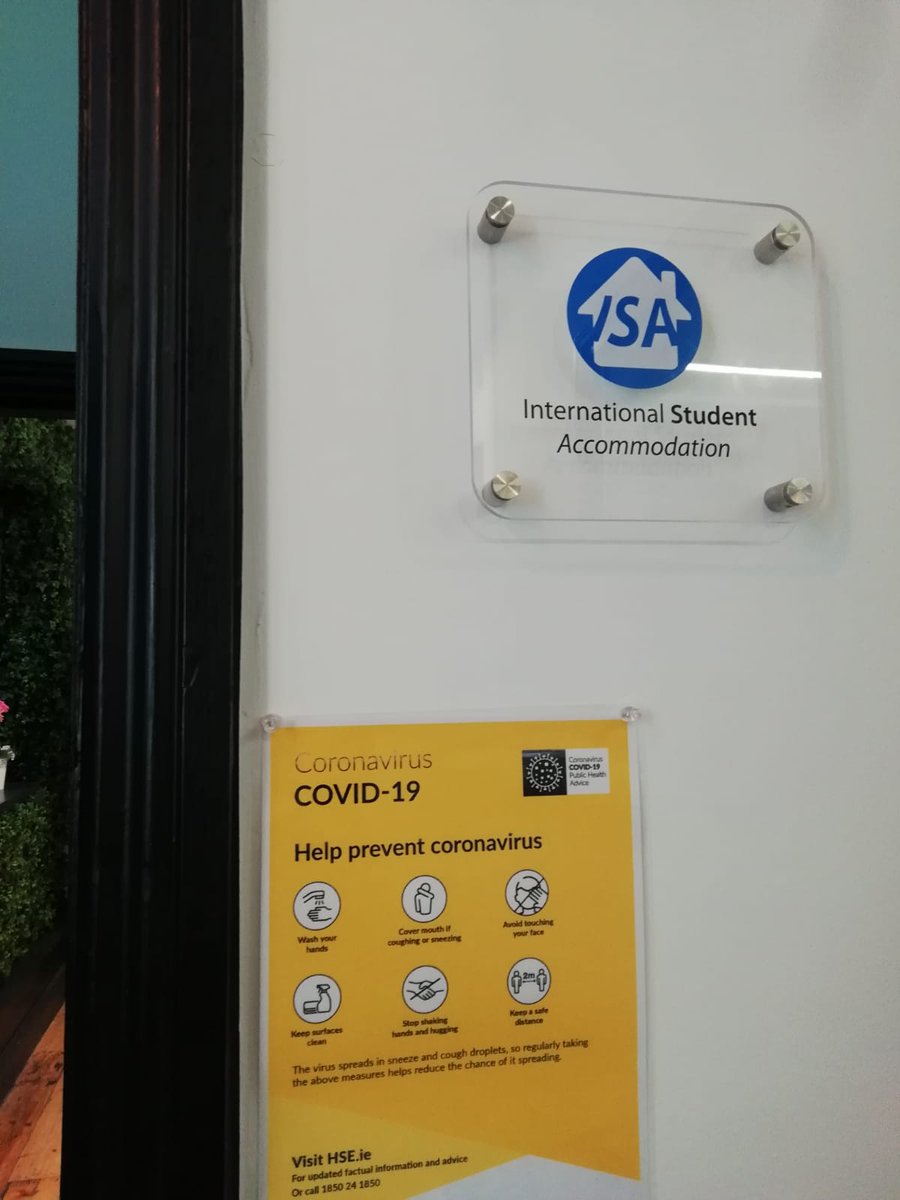 ISADUBLIN's tweet photo. IMPORTANT UPDATE: 
ISA is Happy to inform our Students and Partners that our Office is Now OPEN with reduced staff ☘️🙌

ISA is following HSE safety guidelines, ensuring the protection of our Students and Staff.

#dublin #ireland #studentresidences #StudentAccommodation #erasmus https://t.co/GK6aJH13L3