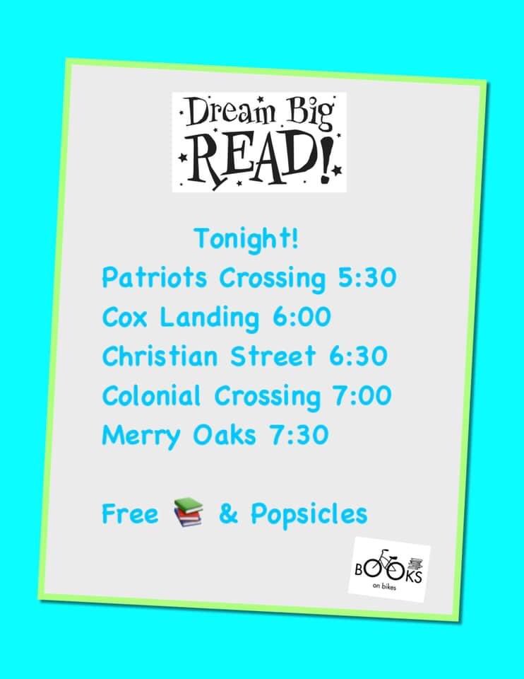Hope to see you tonight for some social distancing book selection!