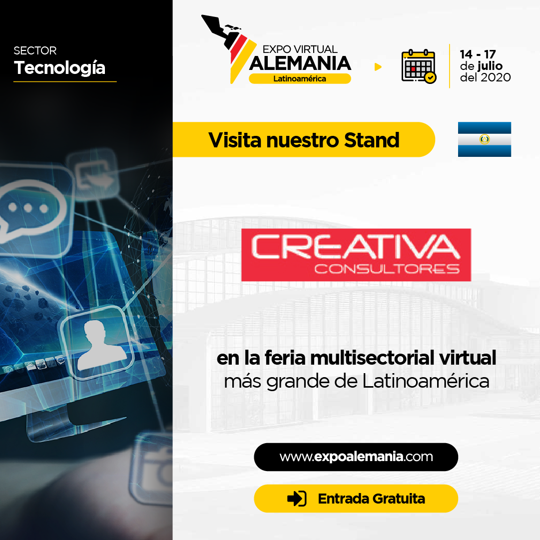 dhk_sv's tweet photo. 👀 Visita a Creativa Consultores S.A. en la https://t.co/5GlRAFPzF3 👏🇩🇪 🇸🇻 Empresa de desarrollo de Software, Innovación y Emprendimiento en Tecnologías de la Información

Visitalos en https://t.co/0R3eMaMmdN en los Pabellones Tecnología y Pabellón Centroamérica

Sigue... https://t.co/A4GeLBjAOj