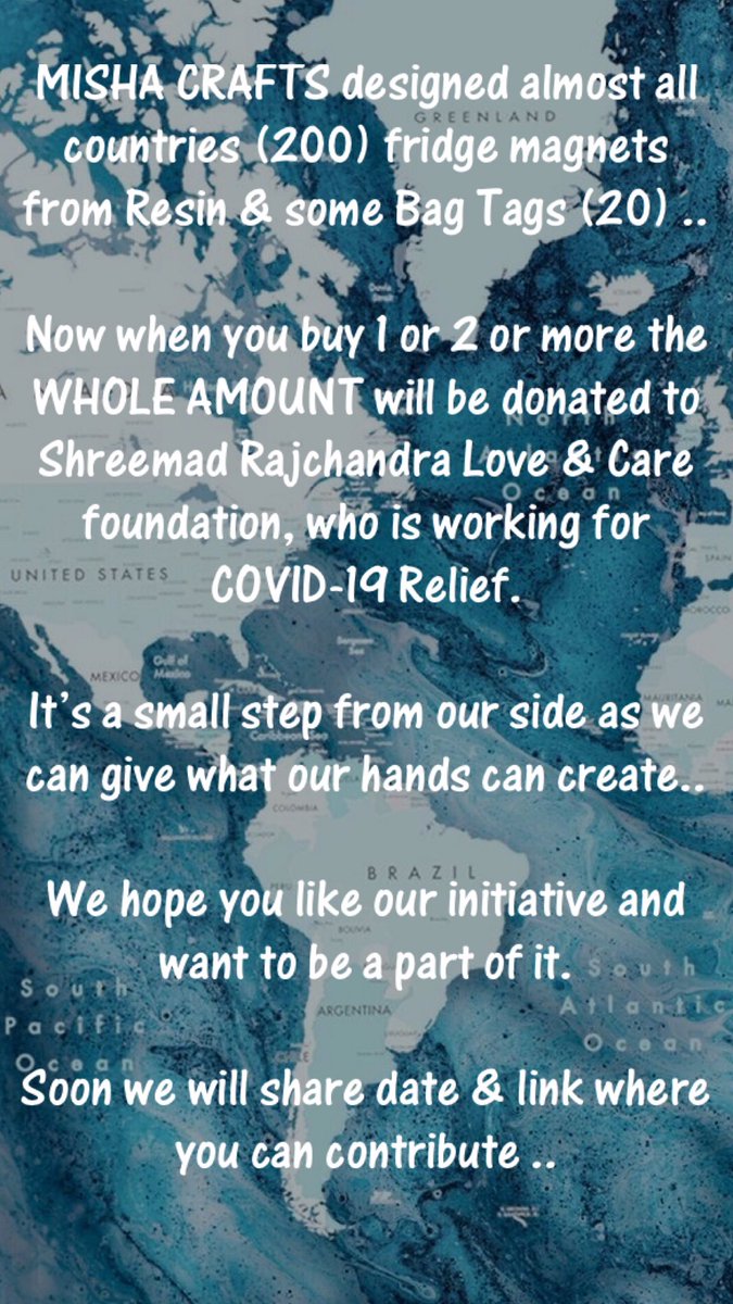 Misha_crafts's tweet photo. Hello Sir @VidyutJammwal 

We are seeking a hand for #PROMOTION only &amp; it would be great if you choose us as a part of your initiative #goodwillForGood 
We have Designed 200 #resin #magnets to #raisefund for #COVID19India through #instagram 
&amp;
The whole amount would be donated https://t.co/bPYmlDS0Hg
