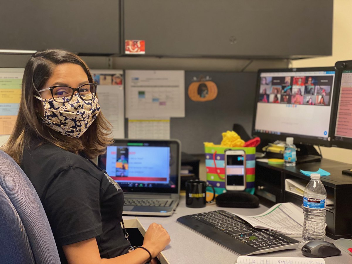 . <a href="/IsahuriCathey/">Isahuri Cathey</a> monitoring all the fun  during the Synergy Virtual Scavenger Hunt. What region will win??