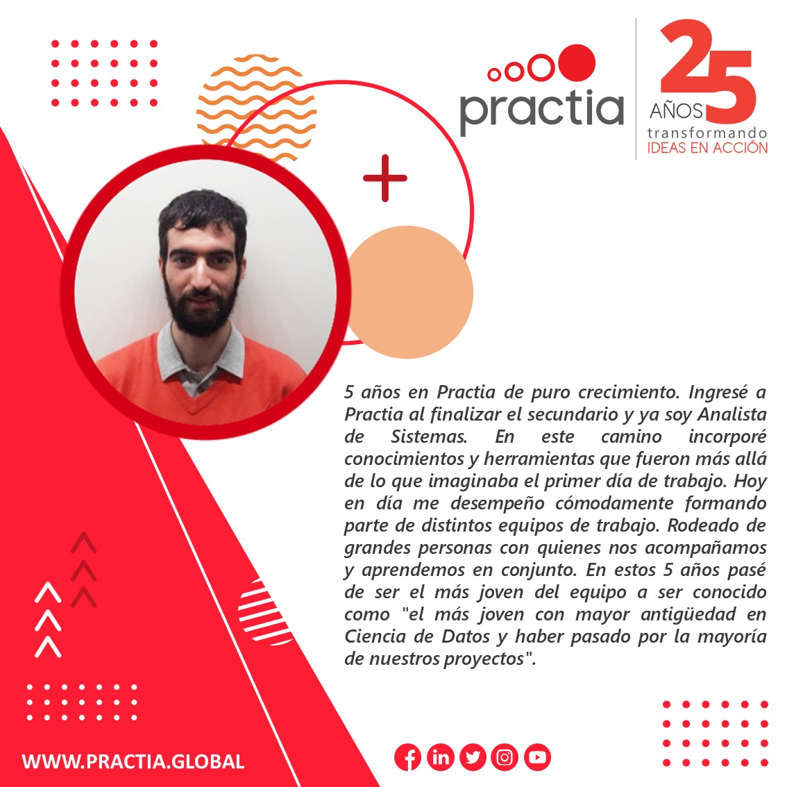 zasjuli's tweet photo. En pocas palabras festejando los 25 años de @PractiaGlobal y mis 5 años en la empresa.
Gracias por tanto!!
#Practia #PractiaGlobal #DataScience #Tech #Ideas #Innovation https://t.co/9luf1iDIA9