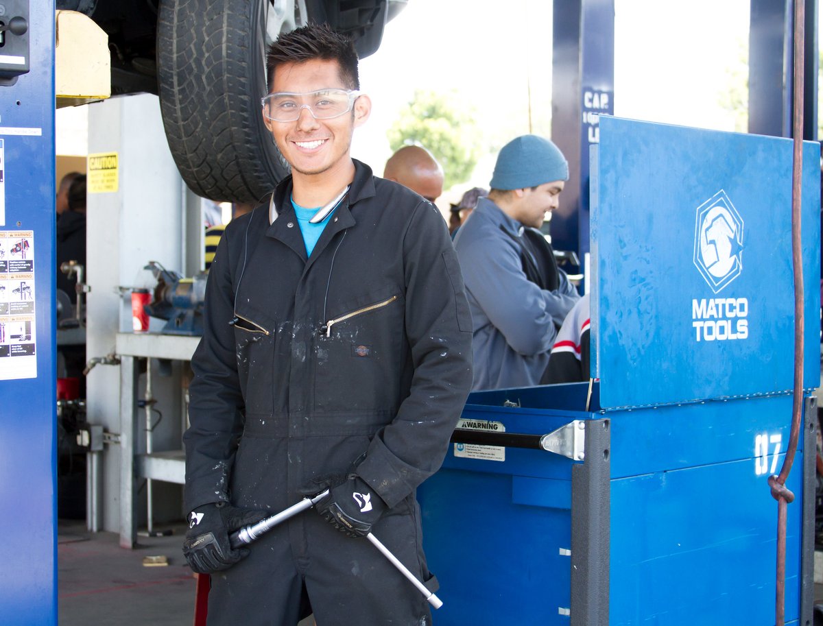 SDCCEEDU's tweet photo. Humberto Perez completed San Diego Continuing Education's Auto Body and Paint Technician program in 2010. In 2018 he returned to SDCE to study Automotive Upholstery and earn two more certificates. #SDCEGRAD https://t.co/vTepnpJATA https://t.co/wXA6zmiunm