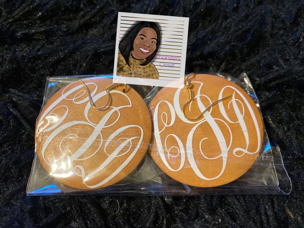 ChanstersCloset's tweet photo. #MonogramEarrings NOW available!! 🥰💜 https://t.co/VYVj9YH7a2