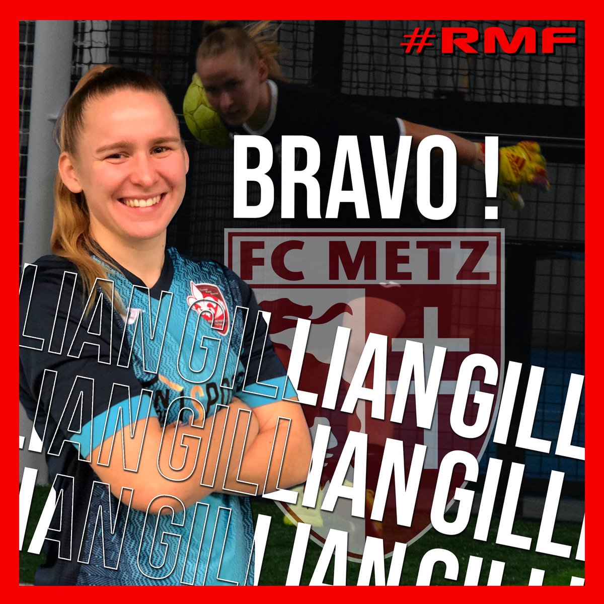 RMF_Futsal's tweet photo. Bravo Gillian ! 👏🏻👏🏻👏🏻

Le REIMS Metropole Futsal tient à féliciter sa gardienne qui a gardé les buts de la section féminine pendant deux ans en double licence... Pour sa signature au @FCMetz !

L'ensemble du club lui souhaite le meilleur dans ce beau projet ! 🤝🏻 https://t.co/zv36C6JWVS