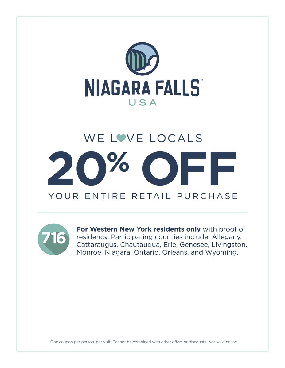 Happy #716Day! 🎉 Locals: receive 20% your order today and everyday. #NiagaraFallsUSA