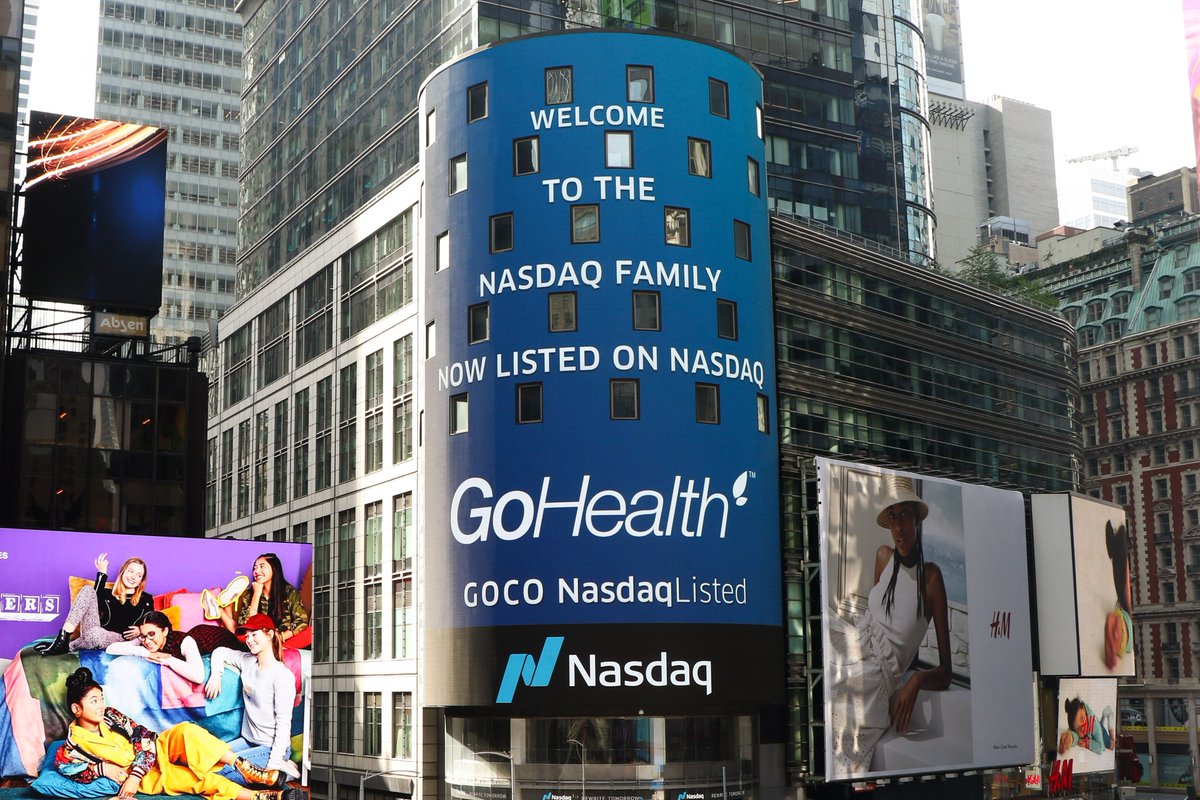 TeamGoHealth's tweet photo. Yesterday marked a momentous day for #TeamGoHealth! We are beyond excited to share with you all the next phase of GoHealth’s growth - we have officially become a publicly traded Company! #GoHealthIPO #GOCO #NasdaqListed https://t.co/jvJaebEHhD