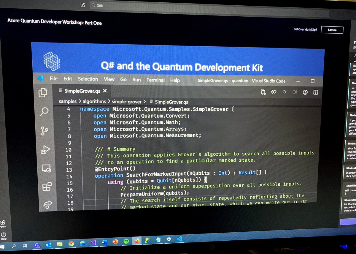 cjkodare's tweet photo. Curious about developing solutions with Quantom Computing so I’m attending #AzureQuantum Developer Workshop #qsharp #qdk #quantomcomputing #newtech https://t.co/wLnUkwue1R