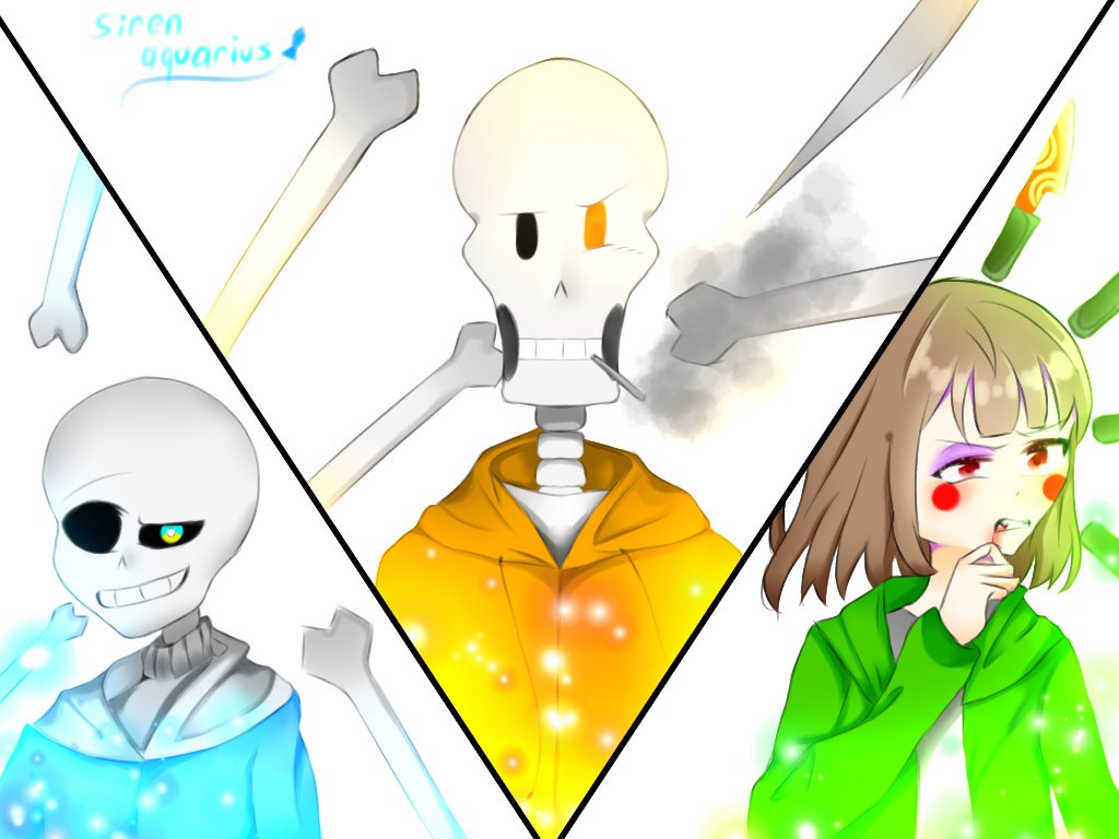 サ マネ Btt Bad Time Trio Fanart Undertaleau Undertale Storyshift Underswap