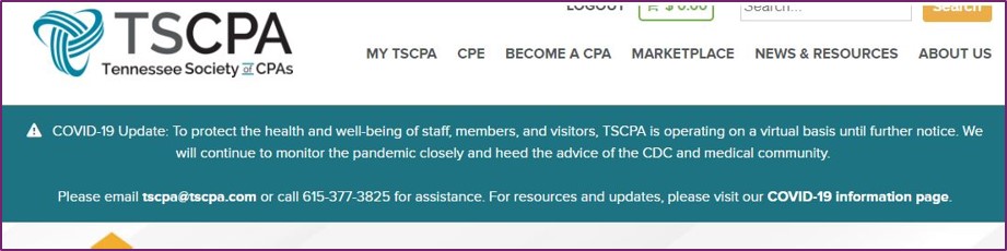 zjburt's tweet photo. COVID-19 Response Materials @TSCPA #intchg20 #connectionscenter https://t.co/OuSOfmYqUx