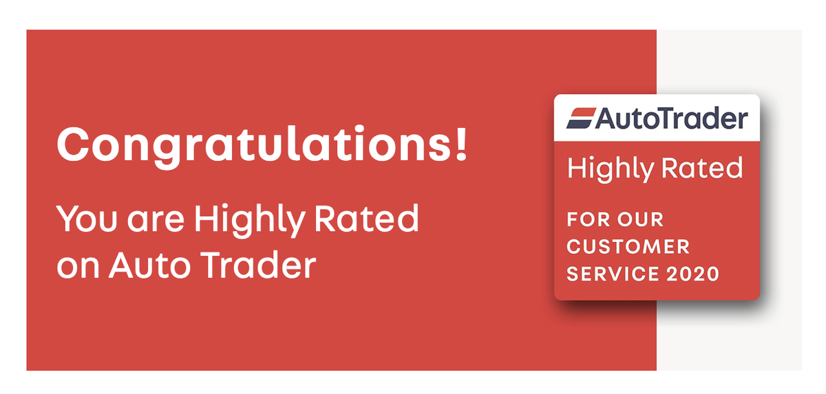 first4car's tweet photo. It's the 4th award in 4 years for @first4car! Thank you @AutoTrader_UK for our "Highly Rated" for Customer Service award https://t.co/XrfbzX73uy