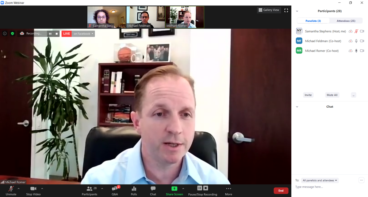 rec4success's tweet photo. .@MichaelRomerNY and #MichaelFeldman hosted the premiere episode of our new #LegalHotline webcast on virtual closings today. Watch it in the link below and stay tuned for announcements on https://t.co/D8kqH9kjBq for our upcoming schedule of events. https://t.co/kw3NFTvDbd https://t.co/TfOW8YJQEO