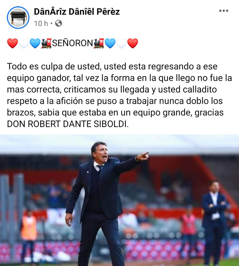 danarilestemi's tweet photo. @LosSiboldis Gracias por devolver la grandeza a este equipo que no tenia sangre ni ganas de trascender mil gracias profe. https://t.co/orY58wnsVr