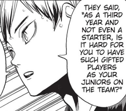 (1) While this match highlighted Karasuno 2nd yrs' defining moments, Inarizaki's core offense IS the 2nd year gen.