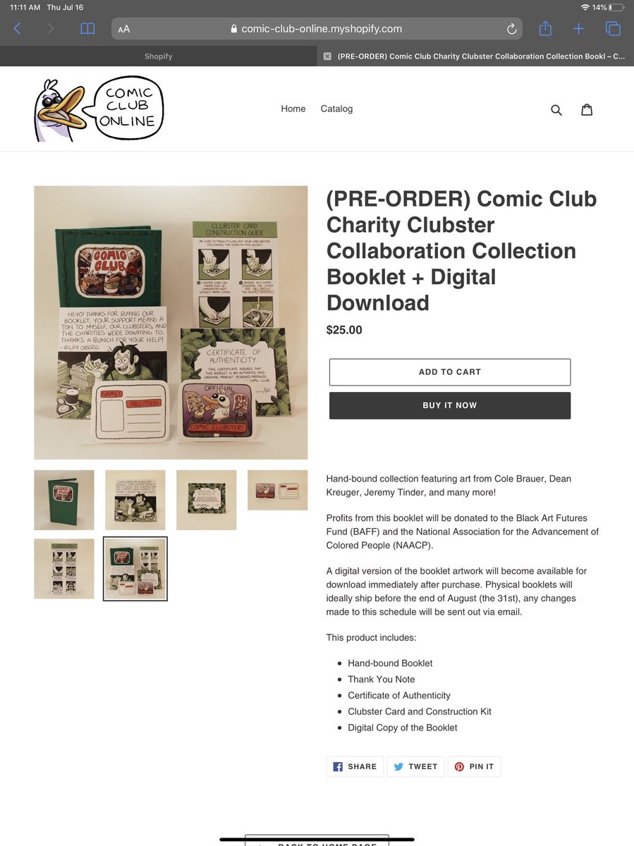 shut_upKayla's tweet photo. Finally launching our comic club fundraiser! Please visit https://t.co/WZACwNY2XU the profits of this book will go to BAFF and the NAACP https://t.co/rmVt3qKGy6