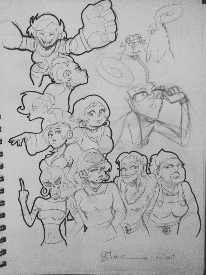 2015-2016 sketches of cute ladies #ThrowbackThursday 