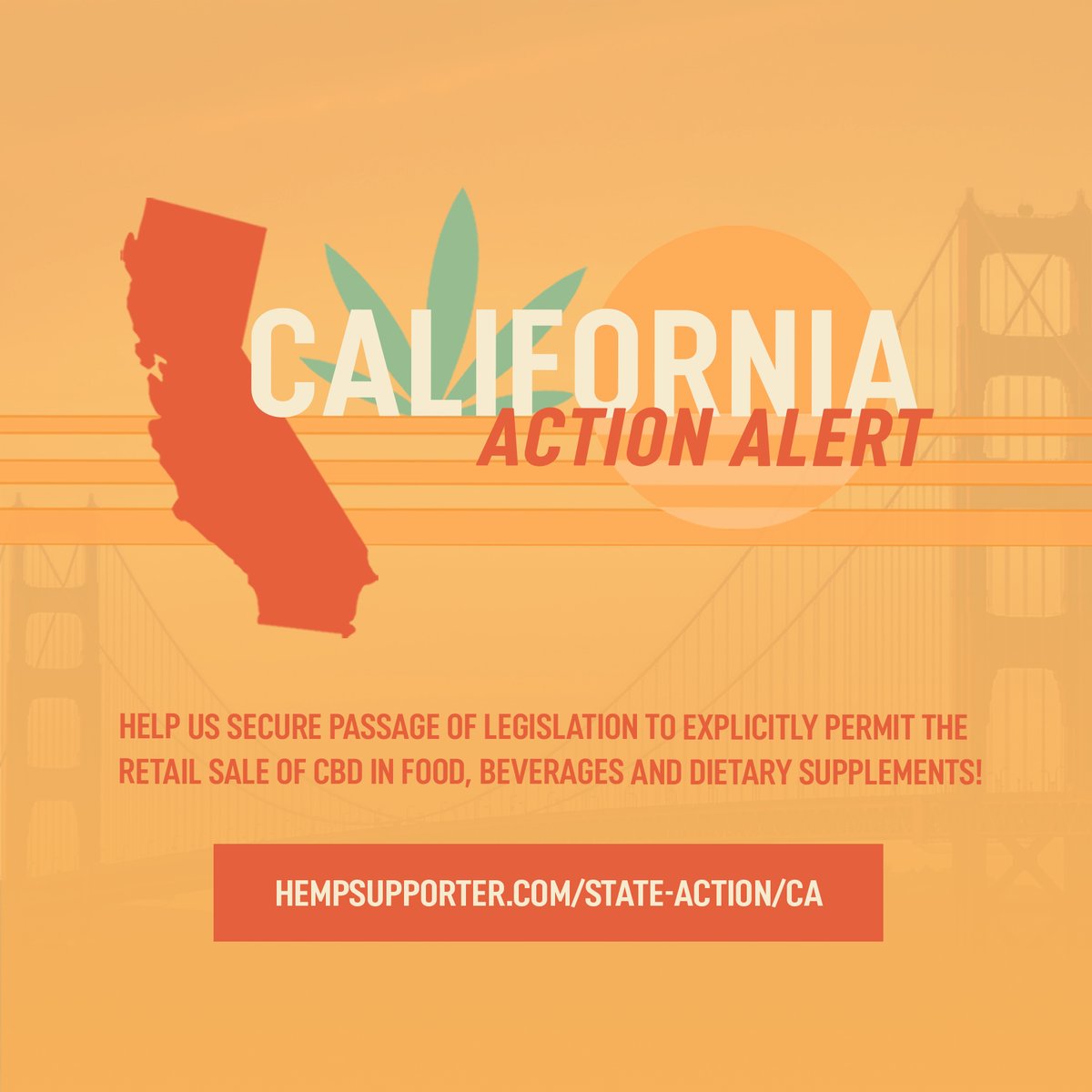 HempRoundtable's tweet photo. Help us establish a clear framework around the legality of all #hemp #CBD products in the Golden State! If you live in California, please use our State Action Center to send an email to the Governor and your legislators: https://t.co/KlbeCX7NNQ https://t.co/5Tcpyo4sj1