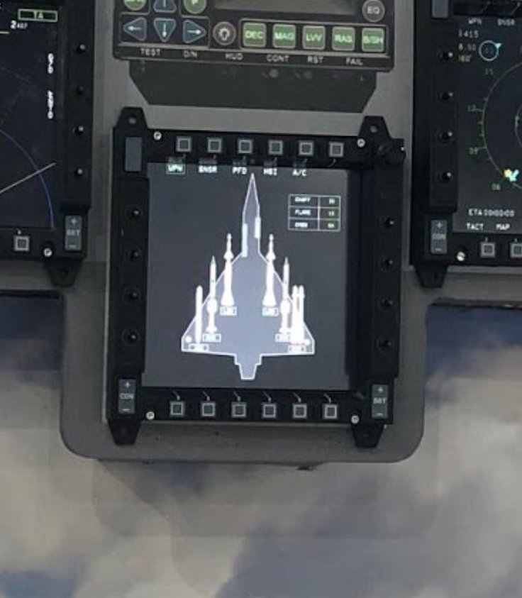 #TejasLCA MK.1A #Cockpit — 
Okay so, 
1x #LiteningPOD 
1x GSh-23 (possibly)
2x #Paveway2
2x #Astra 
1x EW pod (#Elisra's #EW Pod under-development)
2x #CCMs on dual-rack pylon though not #ASRAAMs, seems #R73Es.